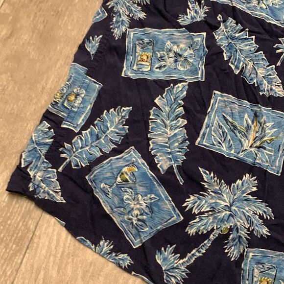 Mens Campia Hawaiian Tropical Floral Button Down Shortsleeve Shirt - Picture 5 of 5